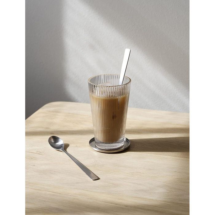 Склянки Stelton Pilastro 350 мл — рифлені, скло, набір 4 шт, для гарячих та холодних напоїв, підходять для посудомийки, штабельовані
