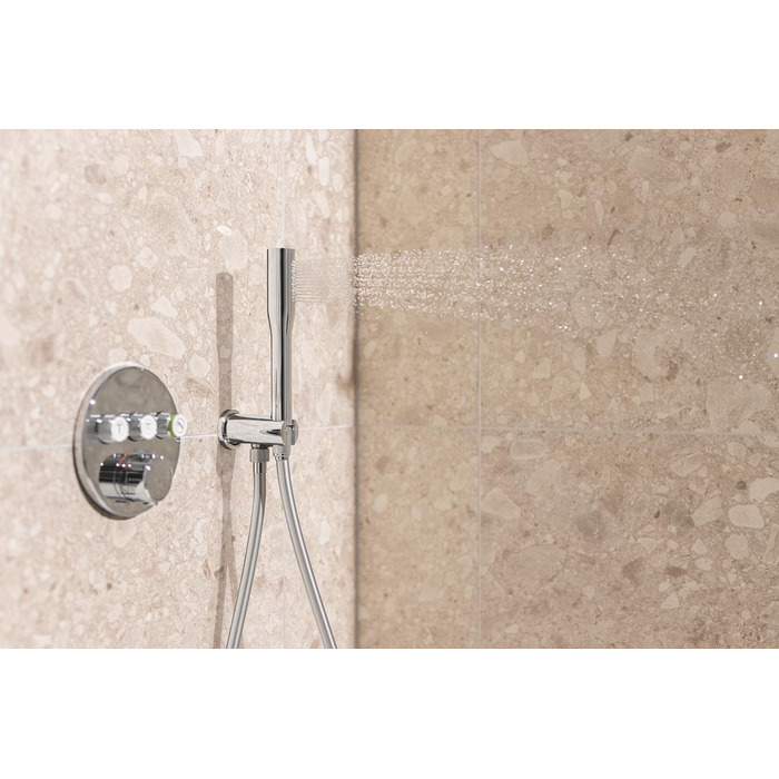 Ручний душ GROHE Vitalio Get 1 режим, антикальк, для проточних водонагрівачів, подвійна стінка, сріблястий