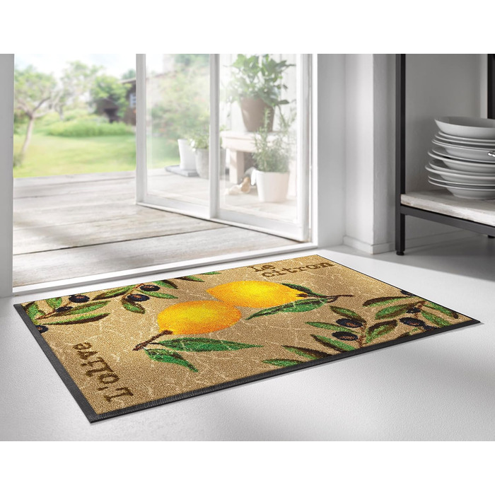 Килимок wash+dry Le Citron 50x75 см для підлоги, для внутрішнього та зовнішнього використання, праний, брудозахисний