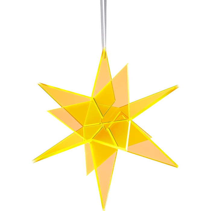 3D підвісна зірка-сонячний ловитель Estrella, жовта, 20×20 см, декоративна для дому та саду