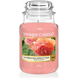 Ароматична свічка Yankee Candle у склі, велика, Sun-Drenched Apricot Rose, до 150 годин горіння