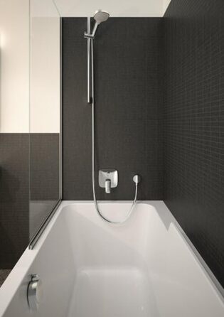 Душова лійка hansgrohe Croma Select E, водозберігаюча, 3 режими струменя, антикальцієва функція, білий/хром