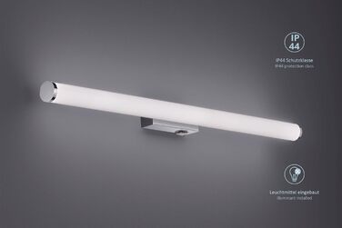 Світлодіодний настінний світильник для ванної Lightling Leo, чорний матовий метал, IP44, 80 см, для дзеркала