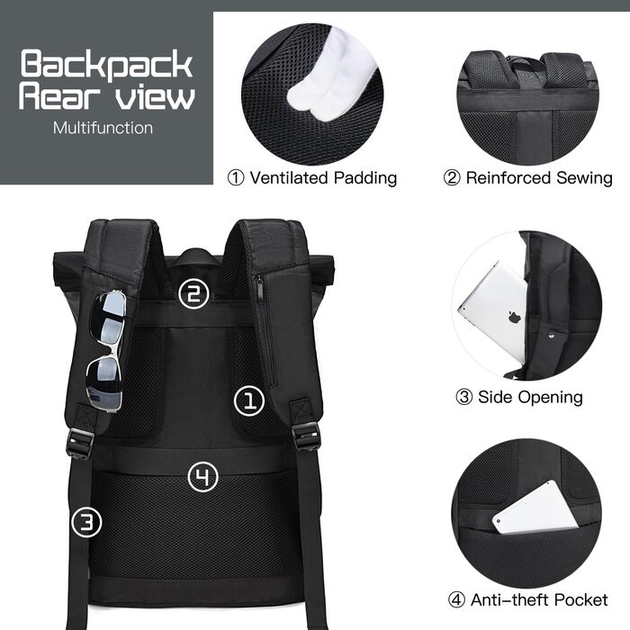 Рюкзак EverVanz Rolltop для ноутбука 17
