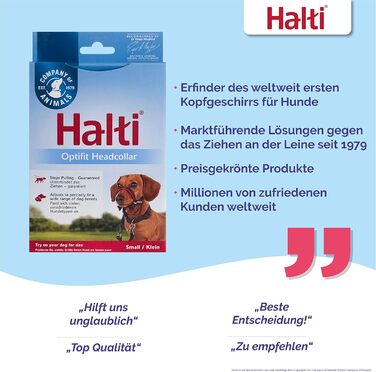 HALTI Optifit нашийник-антигавкіт для собак, розмір S — регульований, легкий, з м’якою накладкою на ніс, запобігає тягненню повідка, для великих порід