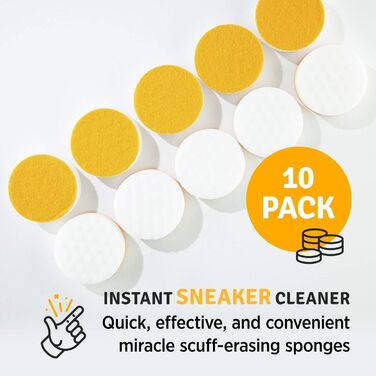 SneakERASERS набір для чищення підошви та кросівок, преміум губки для взуття, двосторонній ефективний очищувач для білих кросівок та тенісних туфель, легке та делікатне чищення, 10 шт.