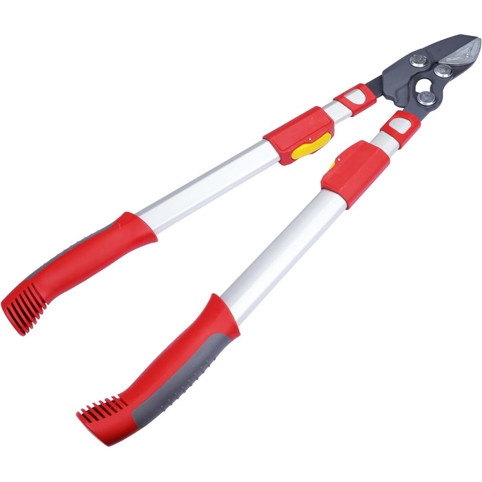 Секатор для гілок WOLF Garten Amboss Premium Plus POWER CUT, червоний/сірий, довжина 650-900 мм