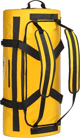 Велика водонепроникна спортивна сумка The friendly Dutch 90L, для чоловіків, жовта, рюкзак та дорожня сумка