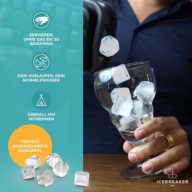 ICEBREAKER Black Pop – силіконова форма для льоду з кришкою, преміум-класу, для віскі та коктейлів