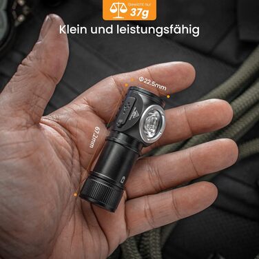Ліхтарик-налобний Sofirn HS10 Mini, 1100 люмен, LED, USB-зарядка, 8 режимів, водонепроникний, LH351D 5000K, високий CRI 90, для бігу, туризму, риболовлі