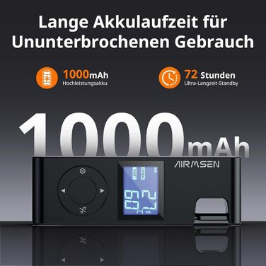 Бездротовий м'ясний термометр AIRMSEN з Bluetooth, керамічною термостійкою ручкою, LCD-дисплеєм, 150 м радіусом, акумулятором 1000 мАг, для гриля, барбекю, копчення