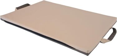 CopcoPet Лежак для собак Alex XL 128x88 см, міцна штучна шкіра, водостійкий, не ковзає, легкий у догляді, для великих собак, авто, саду, кемпінгу, з 3,5 см пінним наповнювачем, колір мокко