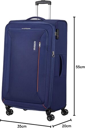 Валіза American Tourister Hyperspeed 80 см, розширювана, 109/116 л, бірюзова/синя, Spinner L