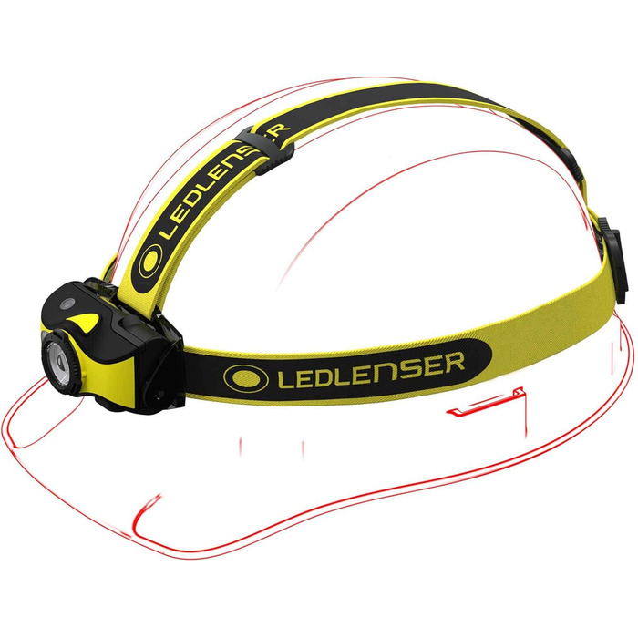 Лобовий ліхтар Ledlenser iH9R 600 люмен, з кріпленням на шолом, чохлом, USB-зарядкою, акумуляторний, для роботи в рукавичках, 158 г