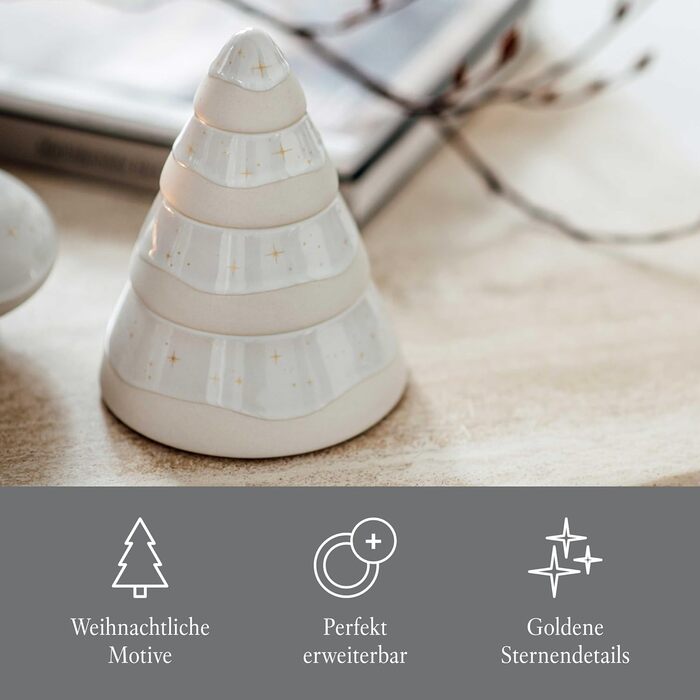 Керамічна новорічна прикраса Villeroy & Boch Winter Glow, ялинка, 23,5x8,5x20,5 см