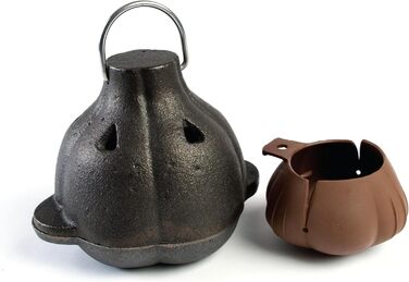 Набір для запікання та пресування часнику Charcoal Companion, чавунний, чорний, 13.34x13.34x13.49 см, CC5127