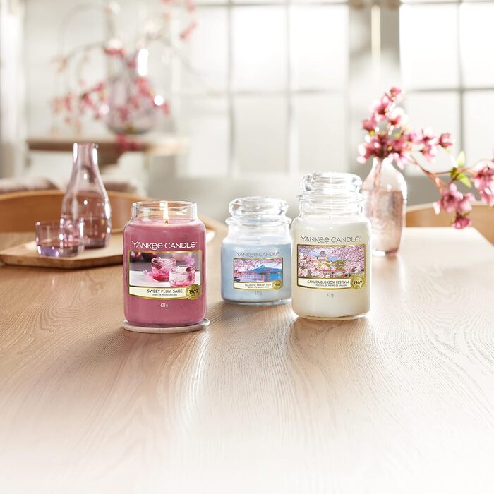 Ароматична свічка Yankee Candle Sakura Blossom Festival у склі, велика, до 150 годин, подарункова