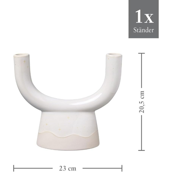 Підсвічник U-подібний Winter Glow 23,5x8,5x20,5 см like. by Villeroy & Boch, кераміка, новорічний декор