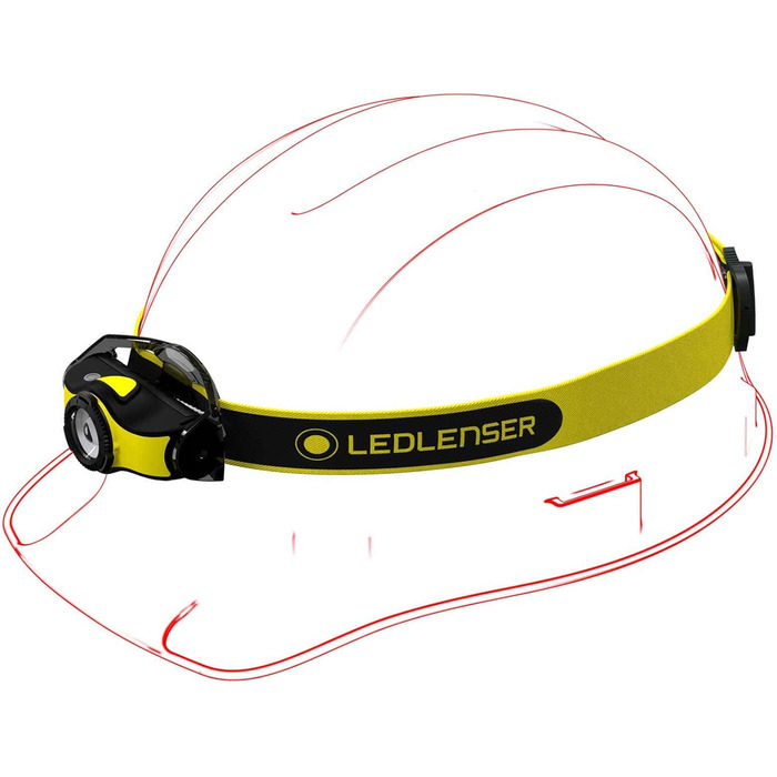 Професійний налобний ліхтар Ledlenser iH5 з кріпленням на шолом та чохлом, 600 люмен, USB-зарядка, акумуляторний, 158 г, для роботи в рукавичках