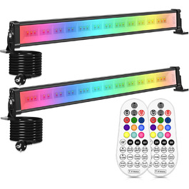Світлодіодний RGB прожектор 42W з пультом, диммований, IP66, для вулиці та дому, з пам'яттю, для саду, вечірок, декору, Wallwasher