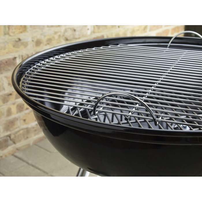 Вугільний гриль Weber Compact Kettle 47 см, чорний, кришка, чохол, комплект із стартером Rapidfire