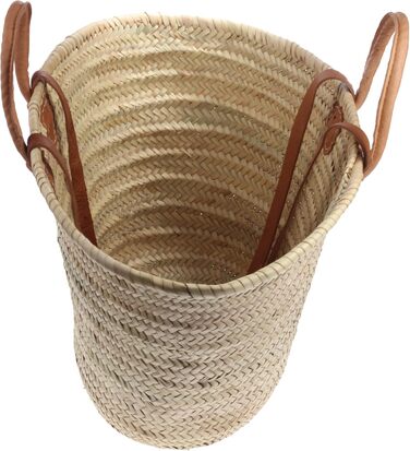 Великий плетений кошик Ibizakorb Felex для покупок і пляжу, натуральний, 55x15x32 см