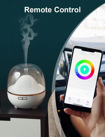 Розумний арома-дифузор Alexa 600 мл Ankrs, Wi-Fi з підтримкою Alexa/Google Home, ультра тихий з таймером, без BPA, для спальні, офісу, спа, аромадифузор-зволожувач з ефірними оліями