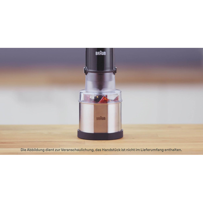 Насадка Braun MQS 270 SI для кави та спецій, EasyClick Plus, для блендерів Braun MultiQuick 7/9, срібляста