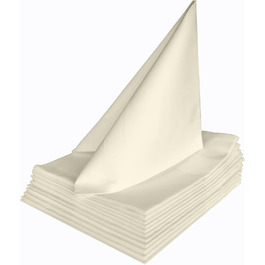 Серветки texpot 12 шт. 50x50 см з атласною каймою, 100% бавовна, шампань