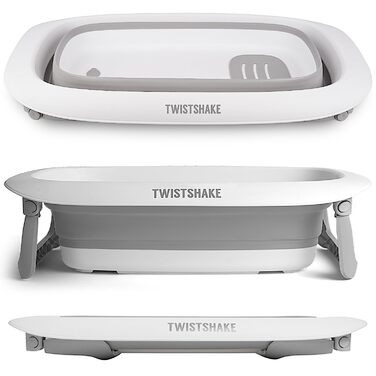 Дитяча подушка Twistshake для купання новонароджених, м'яка та складна, протиковзка, плаваюча, для ванни, 0+ місяців, пастельний сірий