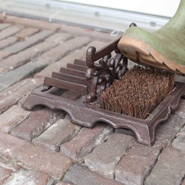 Щітка для чищення взуття з металевим шкребком Esschert Design, чавун, 27x22x14 см, 5-в-1, стильний дизайн