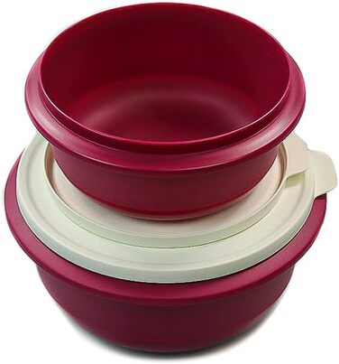 Миска для замішування Tupperware Pro 2,0 л + 1,0 л, темно-рожева, для дріжджового тіста