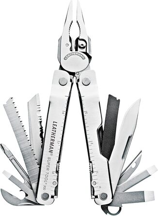 Мультитул Leatherman Super Tool 300 19-в-1 з потужними пасатижами, нержавіюча сталь, чохол Molle, для важких робіт