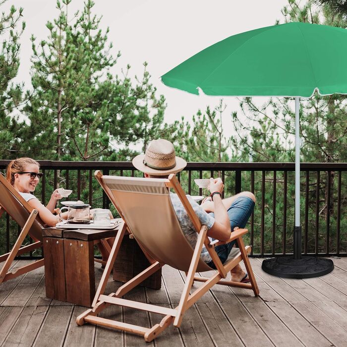 Підставка для парасолі Relaxdays, напівкругла, важка, для саду та тераси, стійка до погодних умов, діаметр стійки 38 мм, 50x32 см, коричнева