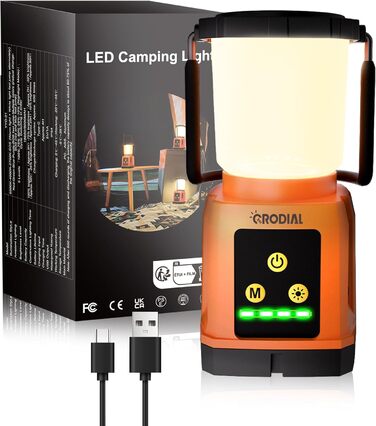 Світлодіодний кемпінговий ліхтар CRODIAL, акумуляторний, 5000 мА·год Power Bank, водонепроникний, для намету, аварійного освітлення, походів, вулиці