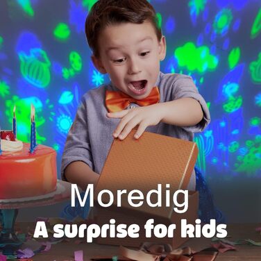Нічник-проєктор зоряного неба Moredig з пультом, таймером, для дітей, нічне світло для дитячої кімнати, подарунок на день народження та Різдво, чорний і білий