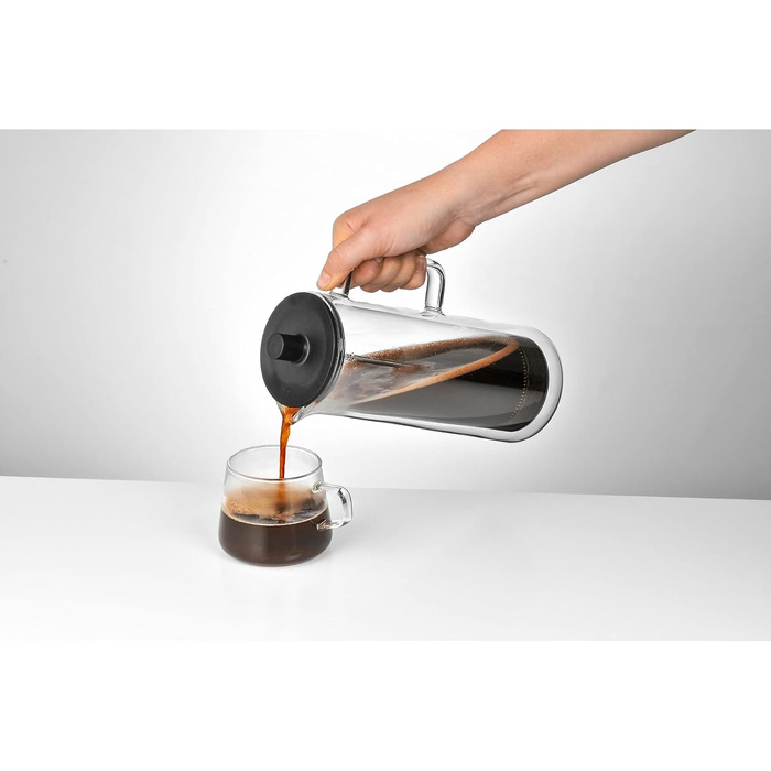 Френч-прес WMF Coffee Time 0,75 л, подвійне скло, для кави, на 6 чашок, скляний, можна мити в посудомийній машині