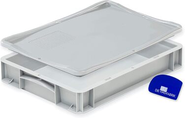 Контейнер для зберігання тіста для піци 40x30x7 см, багаторазова коробка для піци з кришкою та скребком, комплект 2 шт.