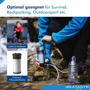 Фільтр для води Katadyn Hiker Pro прозорий, портативний, 1 л/хв