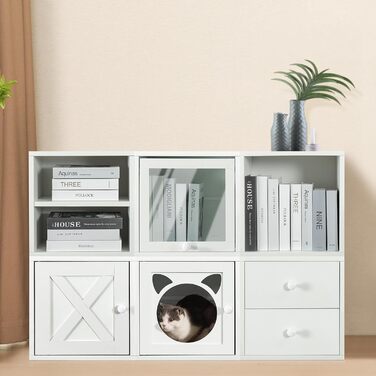 Модульний органайзер-куб для зберігання Magic DIY, штабельований, білий, для дому, книг, одягу, іграшок, шафи