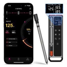 Бездротовий Bluetooth термометр для м'яса з LCD-дисплеєм, таймером і сигналом, 150 м, цифровий термометр для барбекю, гриля, коптильні та духовки