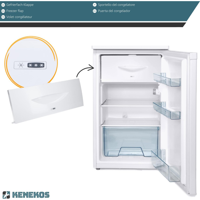 Дверцята морозильної камери сумісні з Bauknecht, Whirlpool, Indesit C00374091, аналог 481241619514, 481241619711, запчастина для холодильника з вбудованою морозилкою