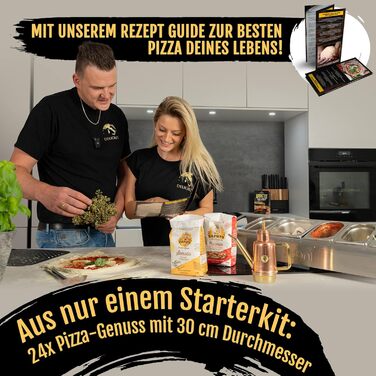 DELICRET – Стартовий набір для піци Deluxe: першокласні інгредієнти, бокс з тістом для піци, для домашнього приготування