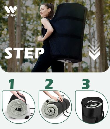 Пінамат для кемпінгу Willpo: туристичний матрац для авто, намету, outdoor