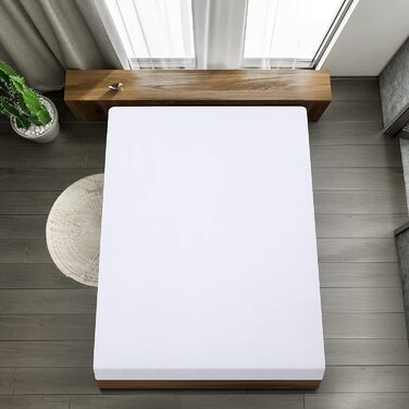 Комплект з 6 натяжних простирадл Utopia Bedding 180x200 см, білі, мікрофібра, глибока кишеня 35 см
