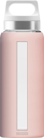 SIGG Dream пляшка для води 0.65 л, скляна, термостійка, з силіконовим чохлом, герметична, без шкідливих речовин, рожевий