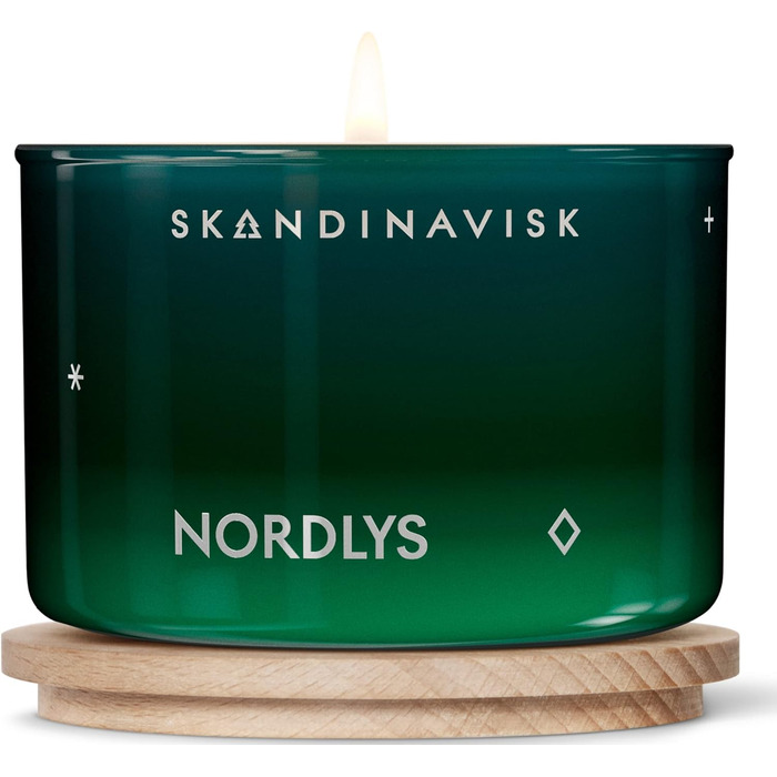 Ароматична свічка Skandinavisk NORDLYS «Північне сяйво», 90 г – арктичний аромат, інтенсивність, атмосферні кольори, преміум якість