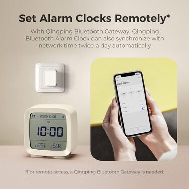 Розумний Bluetooth-будильник Qingping з батареєю, підтримка Mi Home, цифровий, кілька будильників