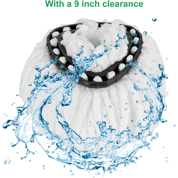 12 шт. змінних насадок для швабри O-Cedar Spin Mop, мікрофібра, легке очищення, 360° обертання, підходить для всіх твердих підлог