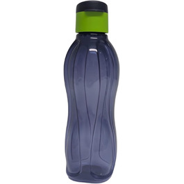 Пляшка для води Tupperware EcoEasy 500 мл, неоново-синя, багаторазова, з кришкою Flip Top, для спорту та подорожей